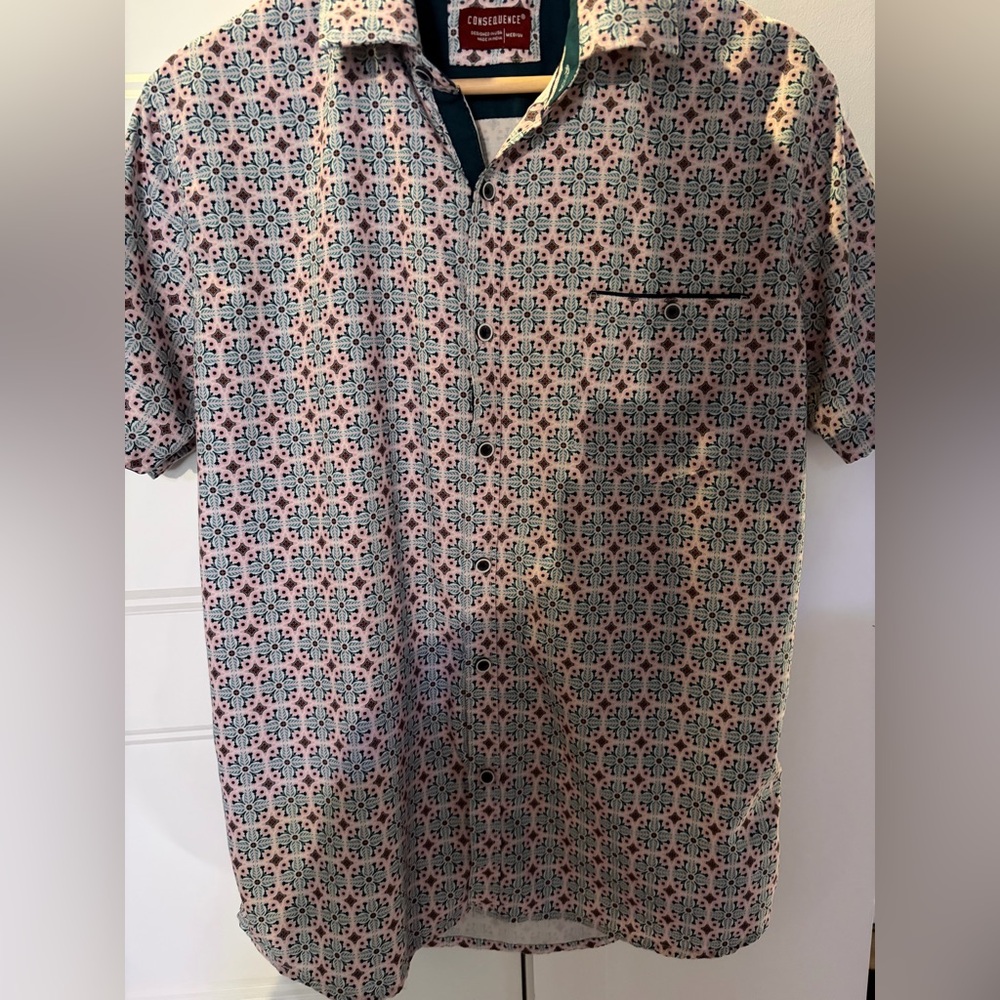 Men's Casual Geometric Print Shirt
